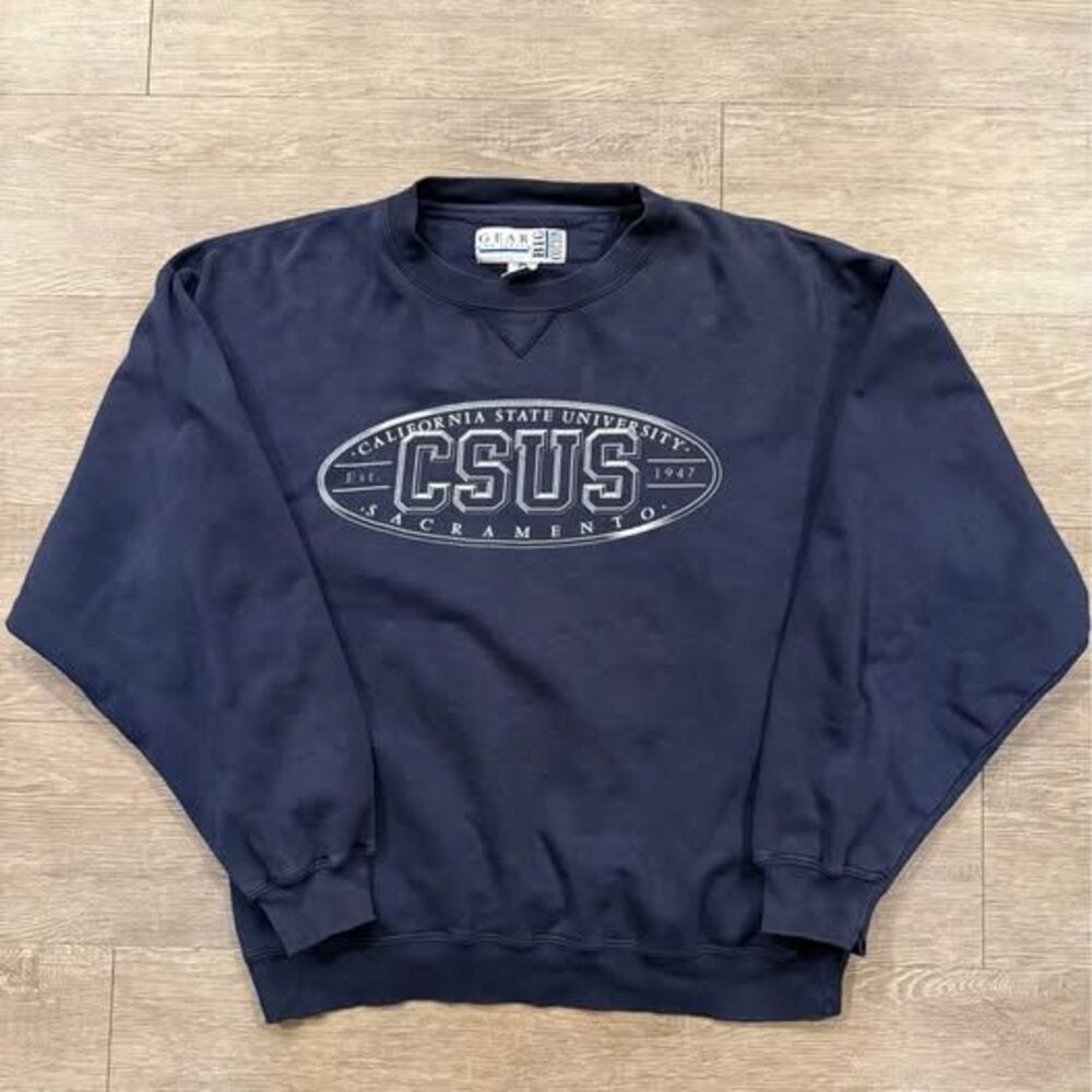 Vintage 1990s CSUS Sacramento State Crewneck Sweatshirt Medium Gear For Sports
